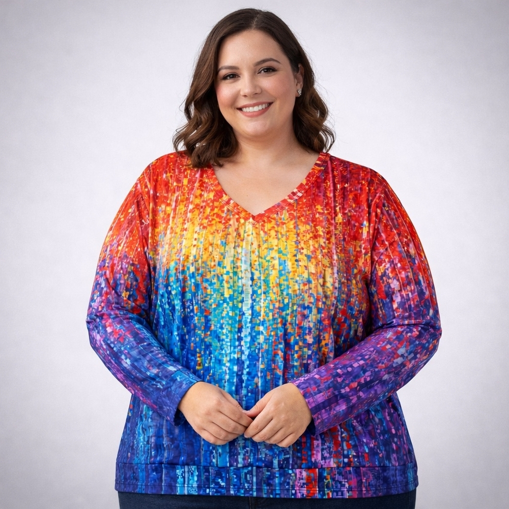 Colorful Abstract Women's Blouse